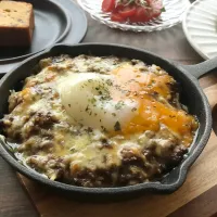 カレーの残りでドリア♫
