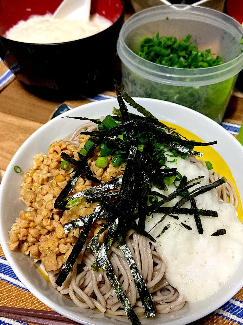 お夕飯。ネバネバ蕎麦。|renharuruさん