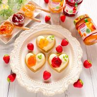 フルーツレアチーズケーキです🍓🍊(∩´͈ ᐜ `͈∩)