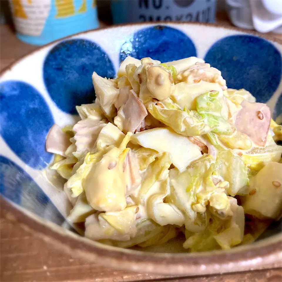 キャベツとゆで玉子のサラダ🥗 ͛.*|さくらさん