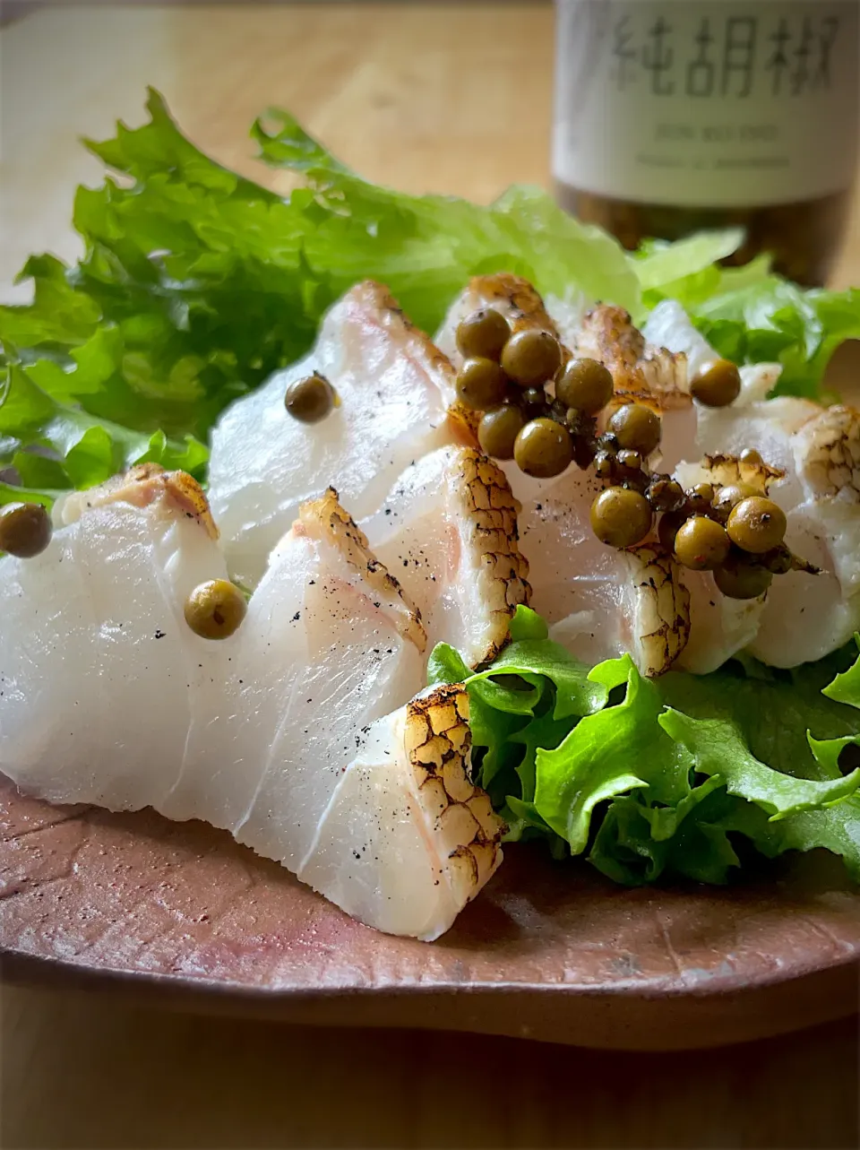 釣り魚🎣クエのたたき純胡椒乗せ|9421beruさん