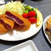 ビーツがほんのり甘い米粉コロッケ♡