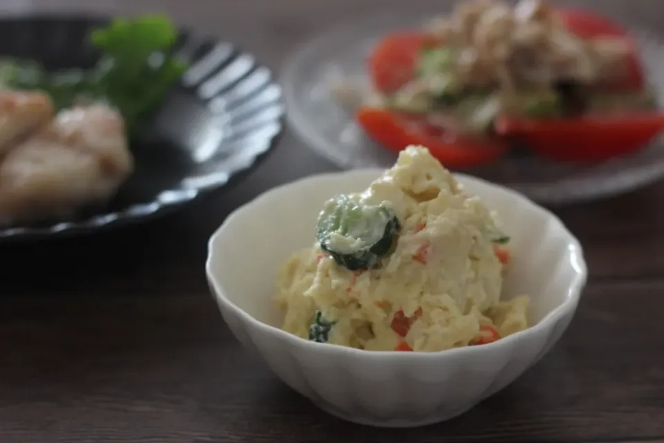 わさび風味昆布茶でポテトサラダ|ちいさなしあわせキッチンさん