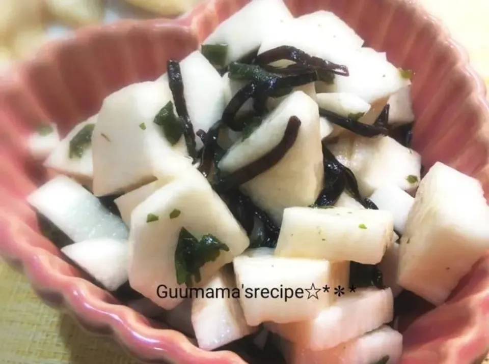 シャクシャク食感♡長芋の大葉塩昆布和え|Guuママさん