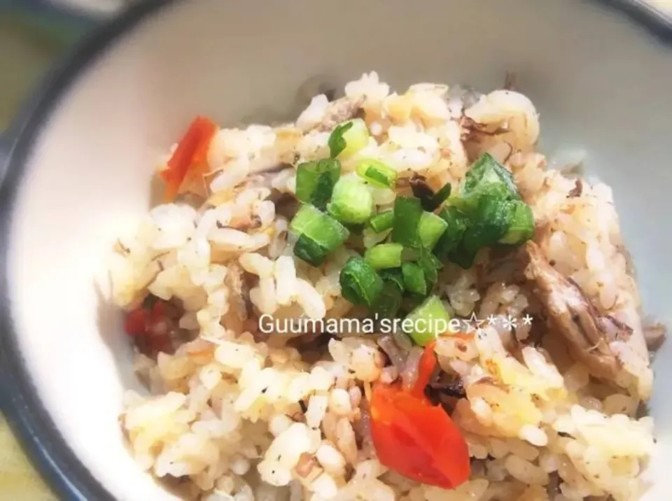 包丁不要で楽うま♡鯖缶とミニトマトの炊き込みご飯|Guuママさん