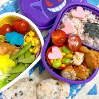 Snapdishの料理写真:☆年少次男☆親子遠足弁当☆|ちーさん