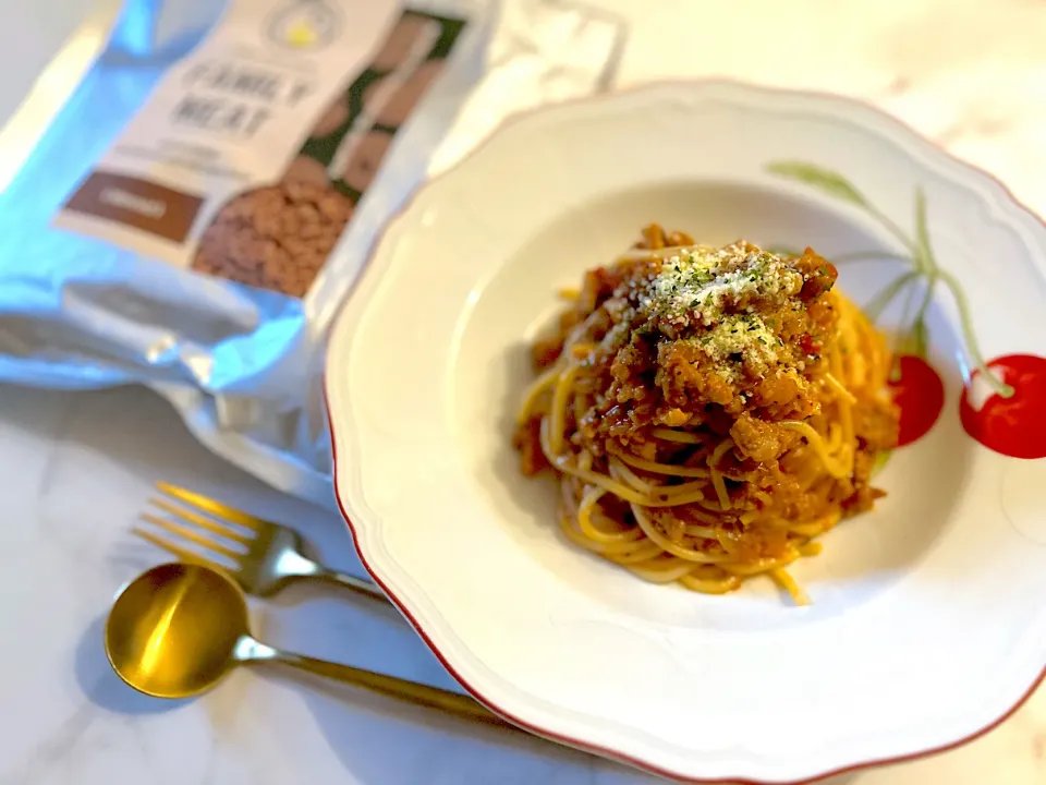 玄米入り大豆ミートでスパゲッティミートソース🍝|Megさん