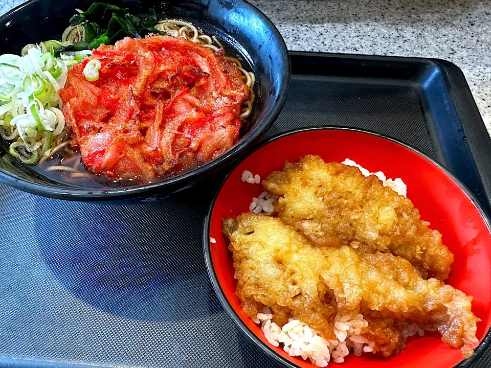 ミニあなご丼セットに紅生姜天|マハロ菊池さん