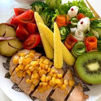ゆかりさんの料理 サラダチキンプレート👌〜Snapdish様、12周年おめでとうございます㊗️〜