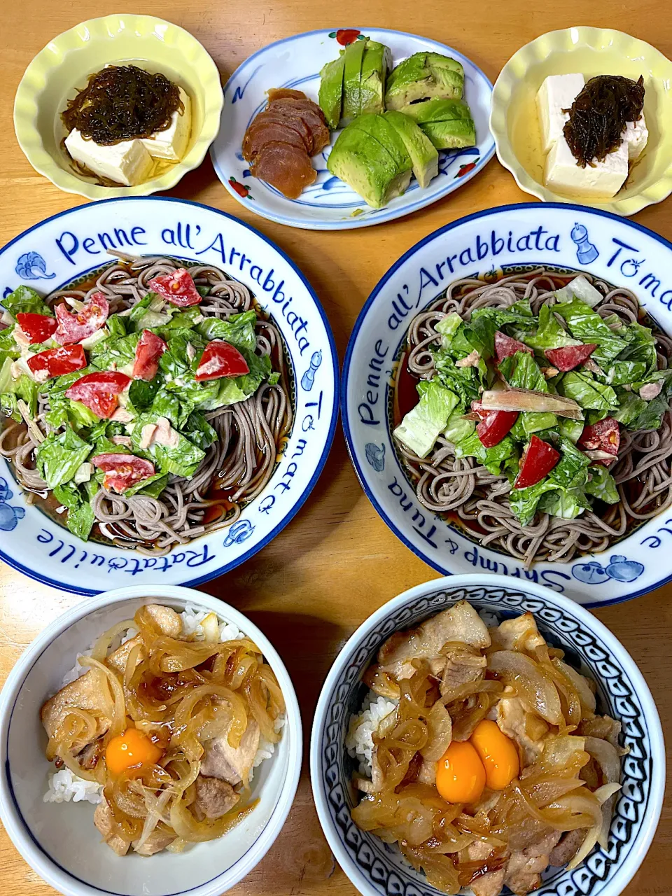 Snapdishの料理写真:わこちゃまの真似してサラダ🥗蕎麦|Makokoさん