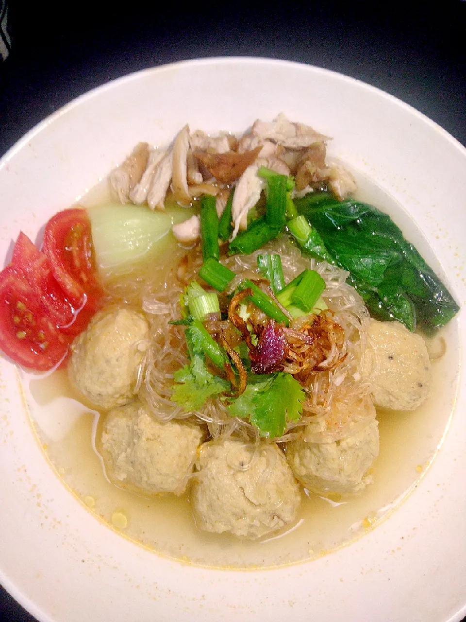 chicken meatballs soup |Mrs.Tandoori Channelさん