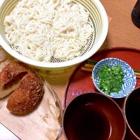 素麺とピロシキ