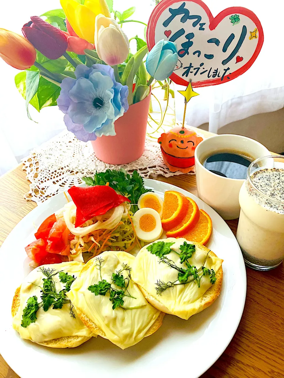 カフェモーニング☕️チーズカレートースト🍛🧀|HAMI69さん