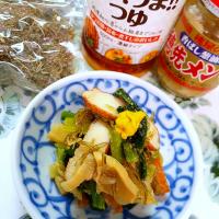 🔷鹿児島県薩摩揚げとちぢみほうれん草のからしあえ🔷
