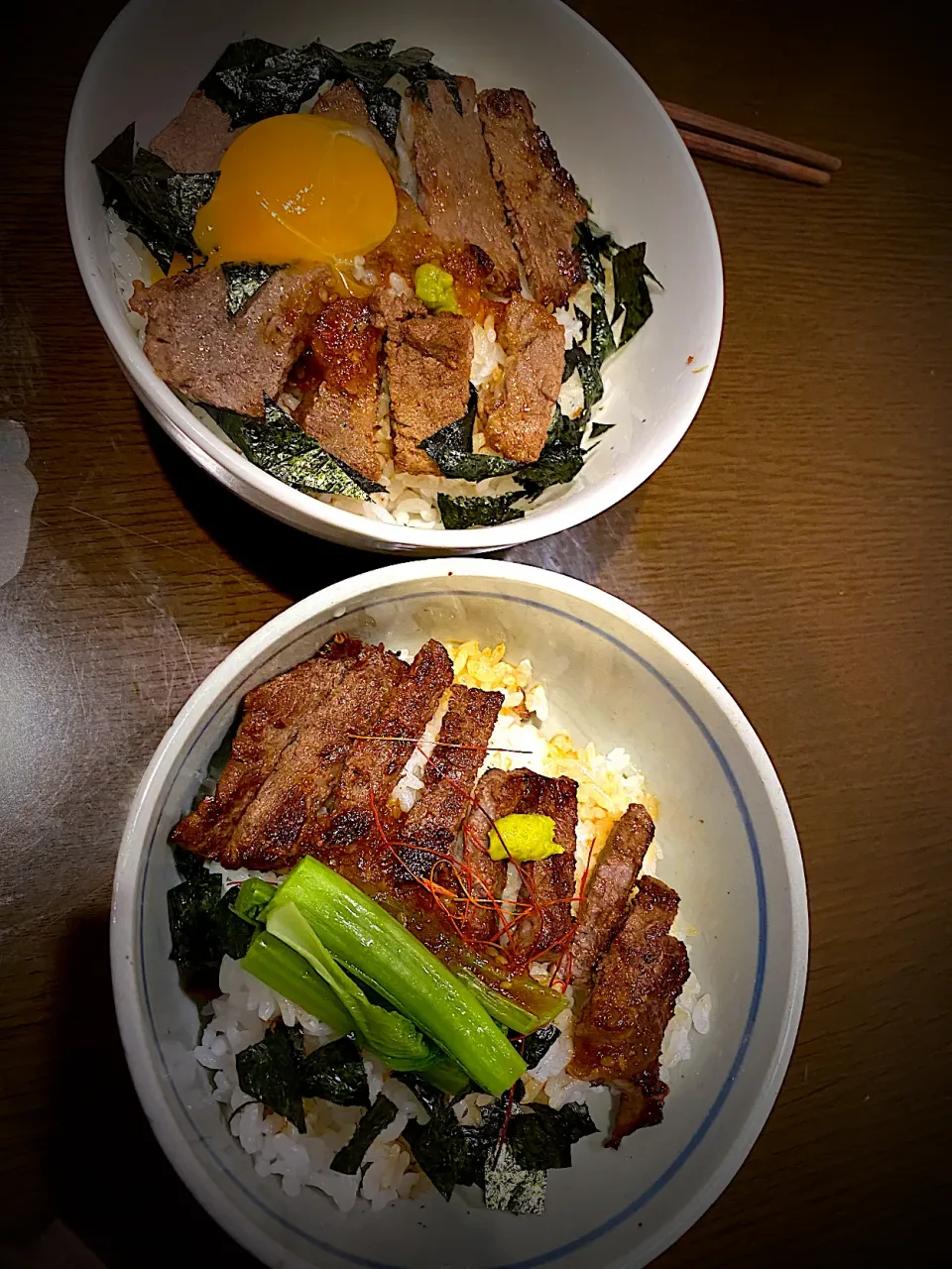 ステーキ丼　焼き海苔　わさび　焼き海苔|ch＊K*∀o(^^*)♪さん