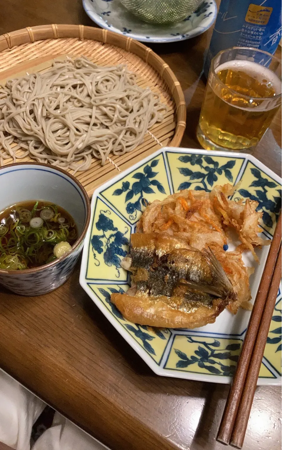 かき揚げ天、鰯天とお蕎麦🥢|洋子さん