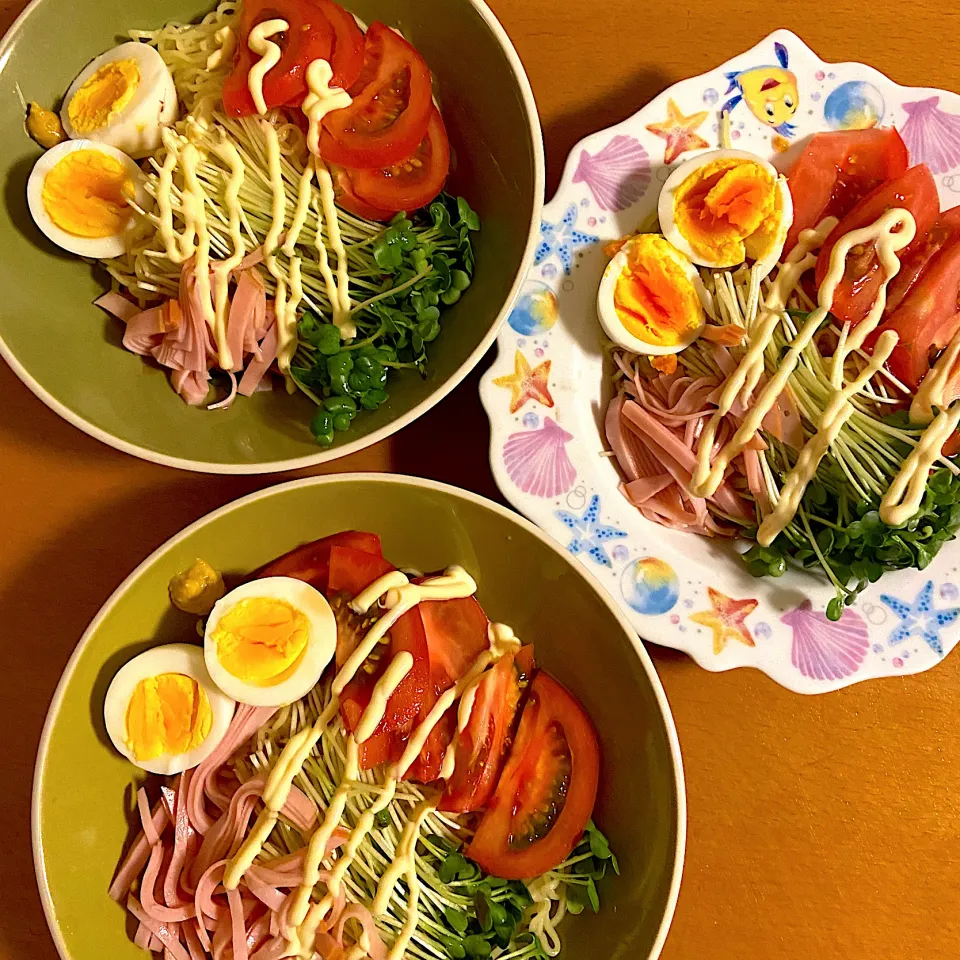 冷やし中華の晩ごはん|えみゆさん