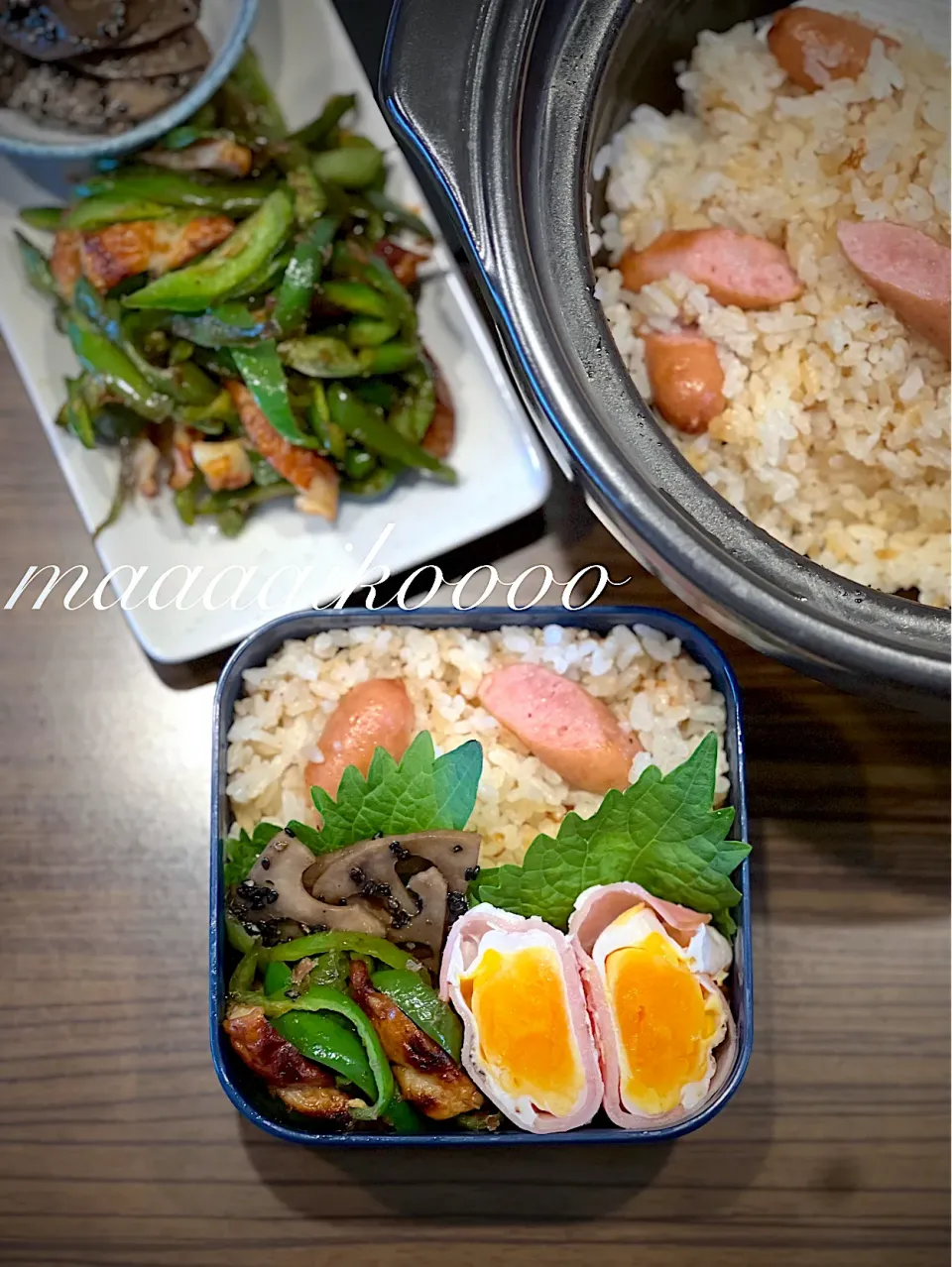 Snapdishの料理写真:ウインナーごはん弁当🍱|マイコさん