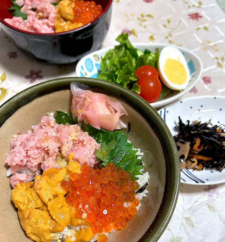 夫用三色丼|🍒ふみりん🍒さん