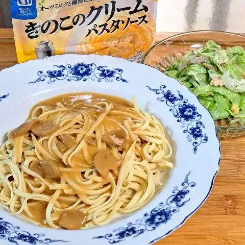 「PlantRECIPE　きのこのクリームパスタソース」を使ってみたSnapdishの料理・レシピ写真:キノコのクリームパスタソース