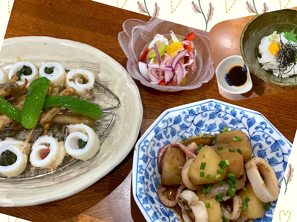 友人釣果 イカ🦑で　晩ご飯|sakuramochiさん