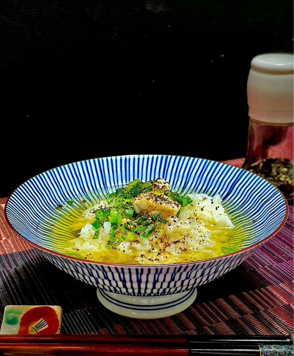 『キジハタの汁かけご飯』✨✨✨ブラックペッパーがめちゃくちゃ合うぞ❣️😋|イチロッタさん