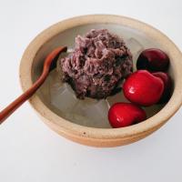 フェンネルと岩塩のあんこを炊いて、フルーツあんみつごっこ🥣🫘🧊🍒