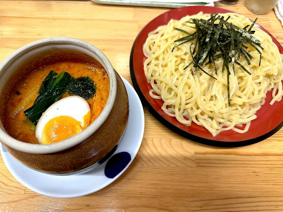 Snapdishの料理写真:つぼ坦々温つけ麺|ベガさん