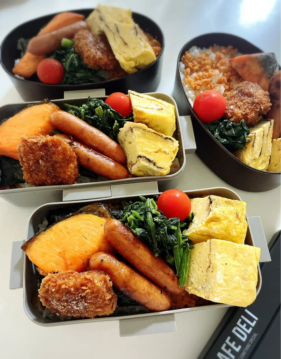 のっけ弁当♪♪焼き鮭＆のり弁当ꕤ*|mocoꕤ*.゜さん