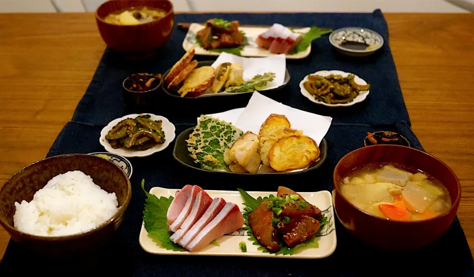 お刺身定食風な晩ごはん|おまつさん