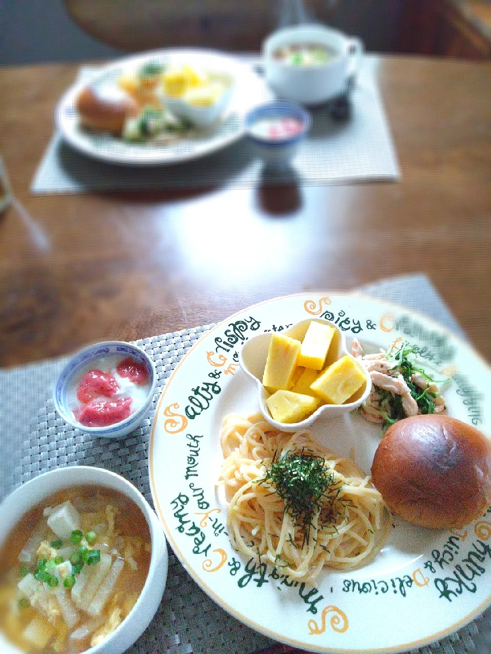 朝ごはん☔！|まめころさん