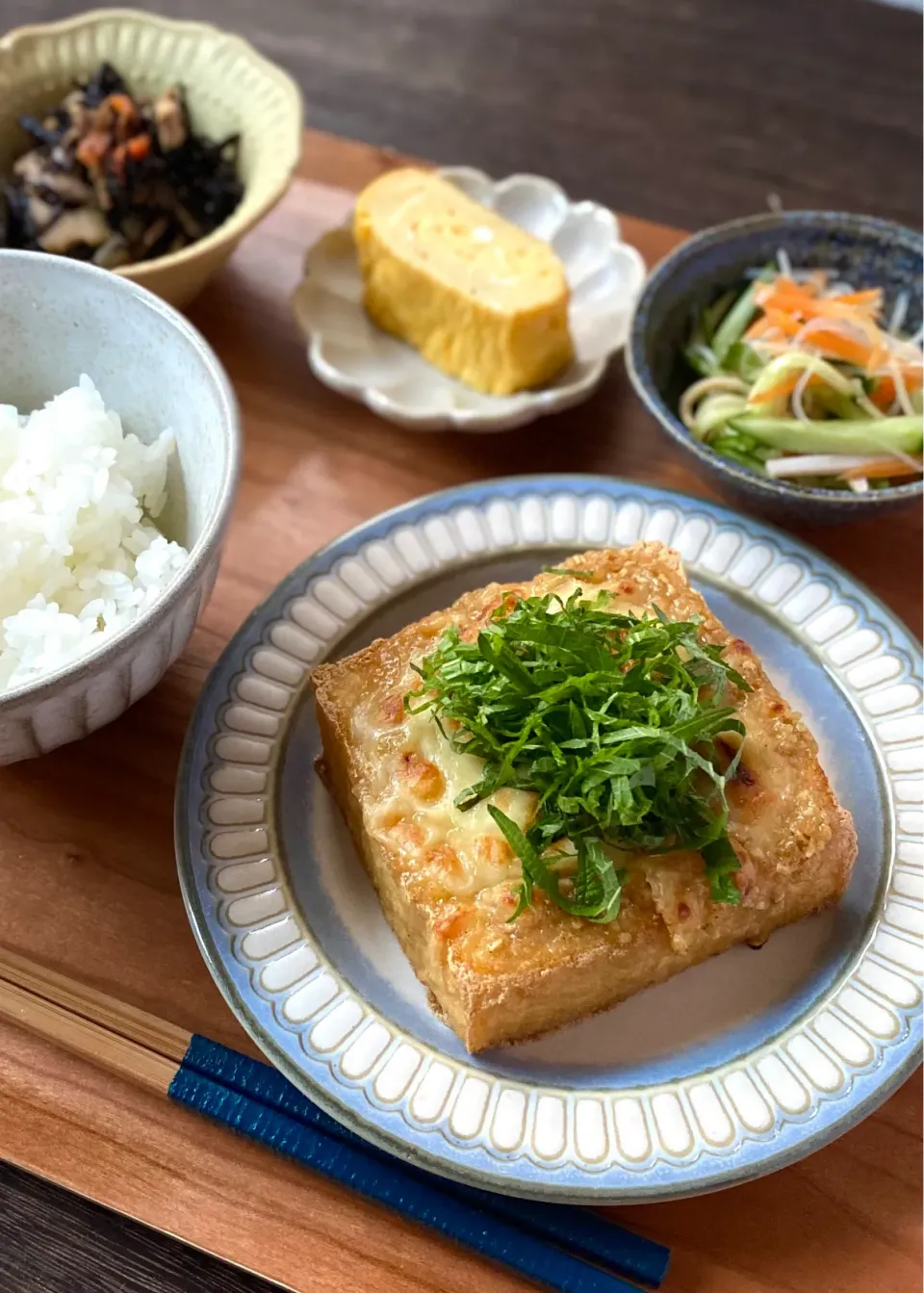 厚揚げ味噌チーズ焼き|ちぐあささん