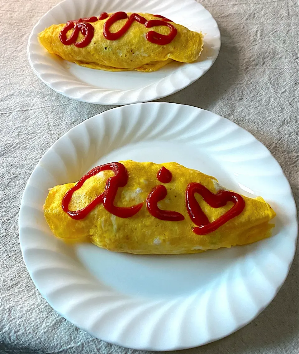 お昼ご飯のオムライス|かっちゃん杉さん