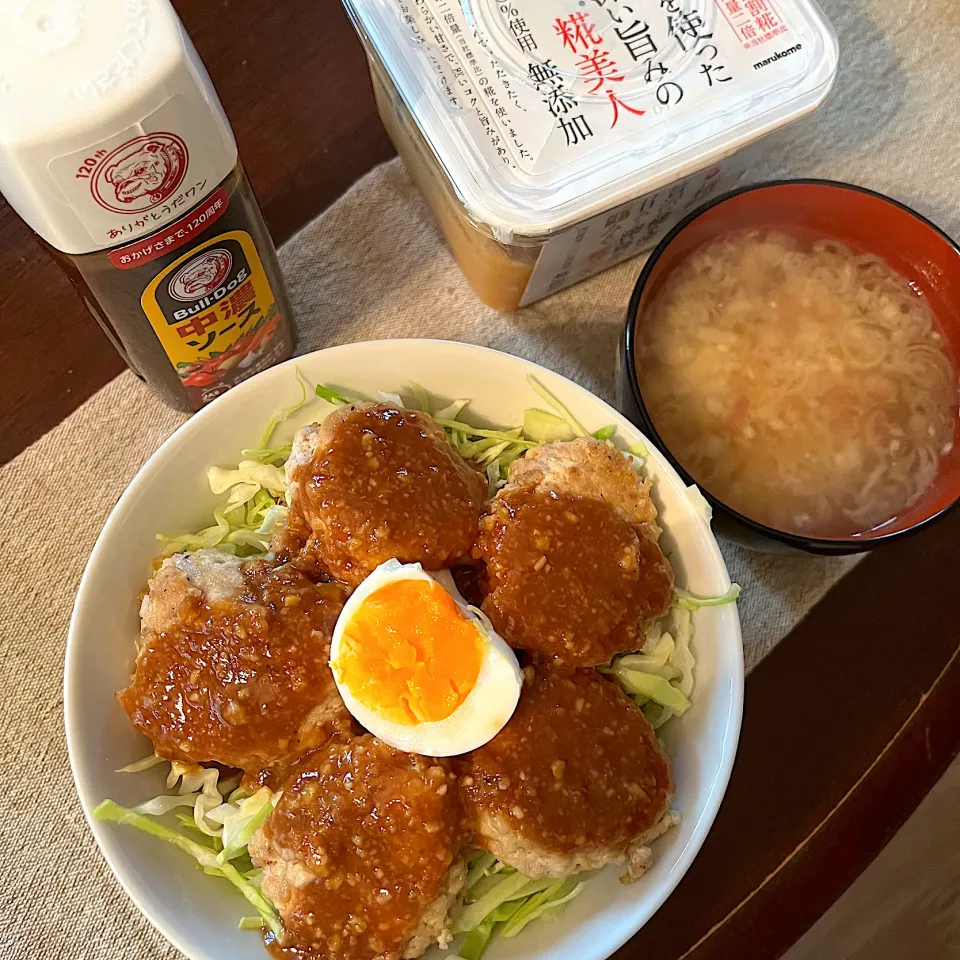 豆腐つくねの万能味ソース丼♪|ワイントンさん