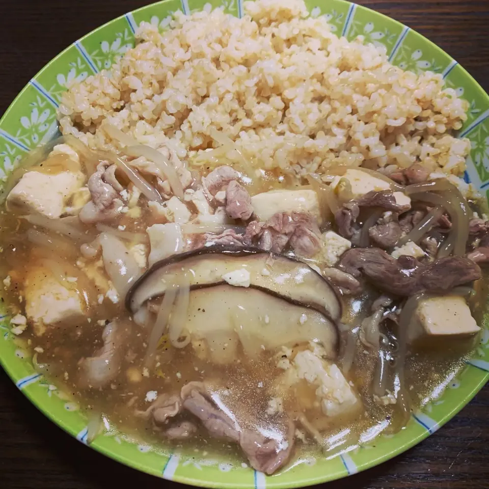 謎の豆腐餡掛け丼^_^|きよっさんさん