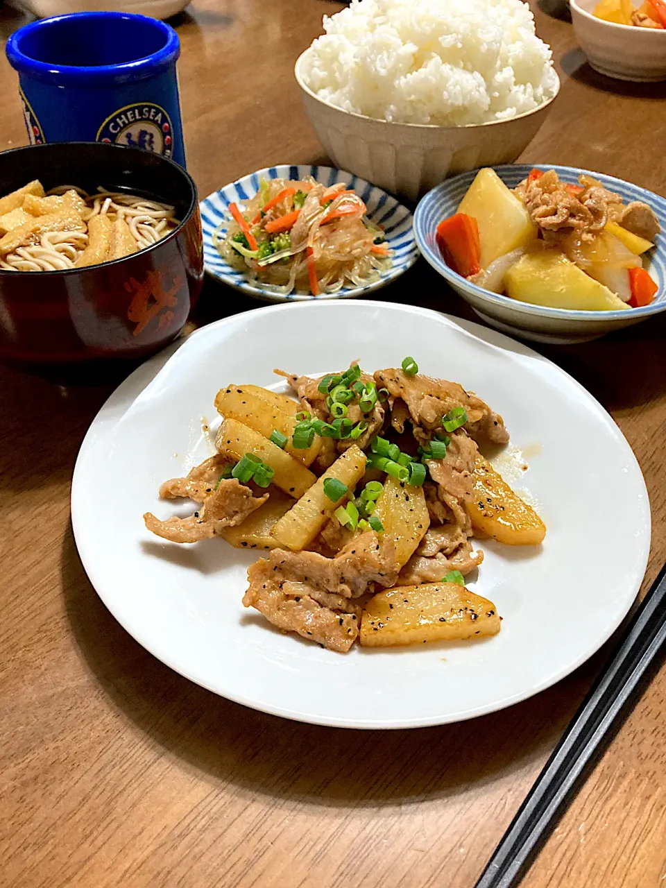 からあげビールさんの料理 簡単激ウマ♡豚こまと長いものガーリック醤油炒め|あっつさん