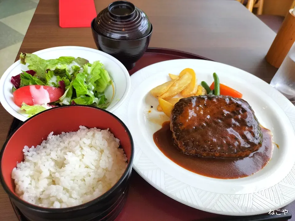 ニュートーキョーのハンバーグ定食|猫屋さん