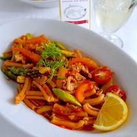 マッサマンカレーでパスタ