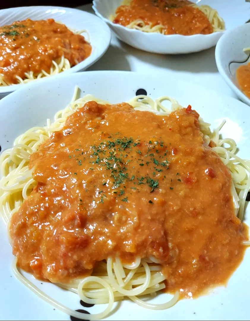 カニトマトクリームパスタ|あかね空さん