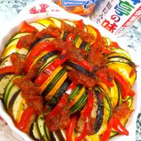 🔷みそ味の焼きラタトゥイユ🍅🥒🍆レミー風🔷