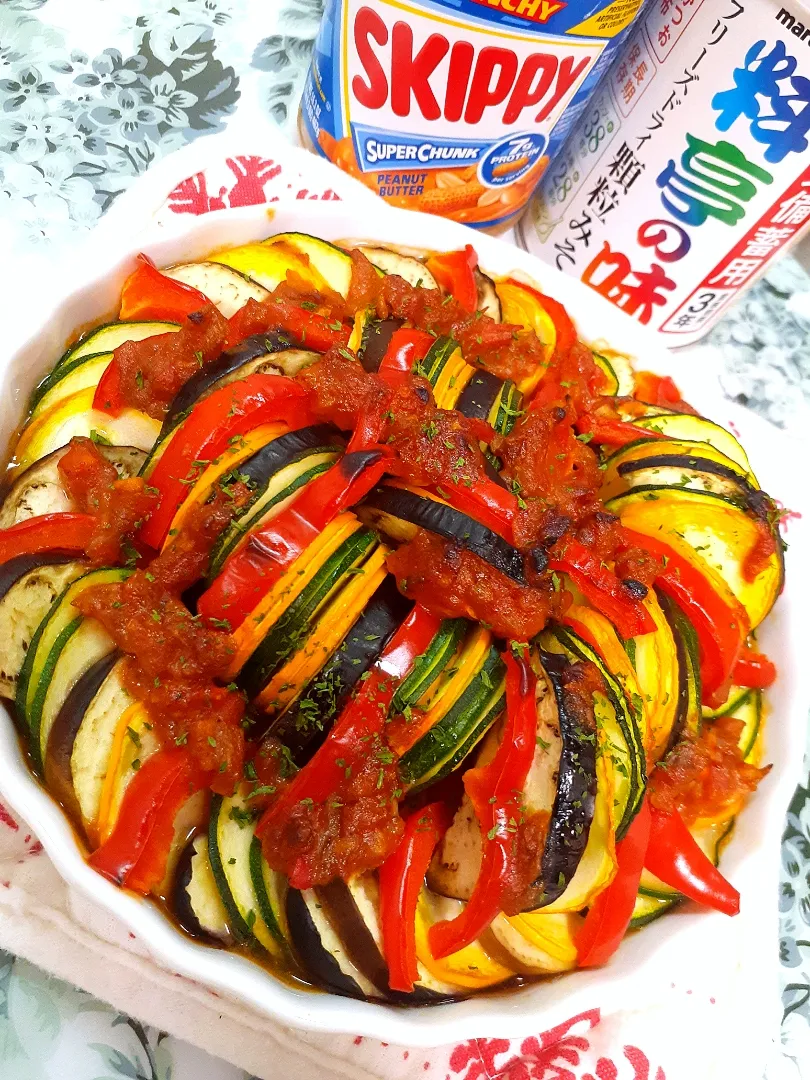 🔷みそ味の焼きラタトゥイユ🍅🥒🍆レミー風🔷|@きなこさん