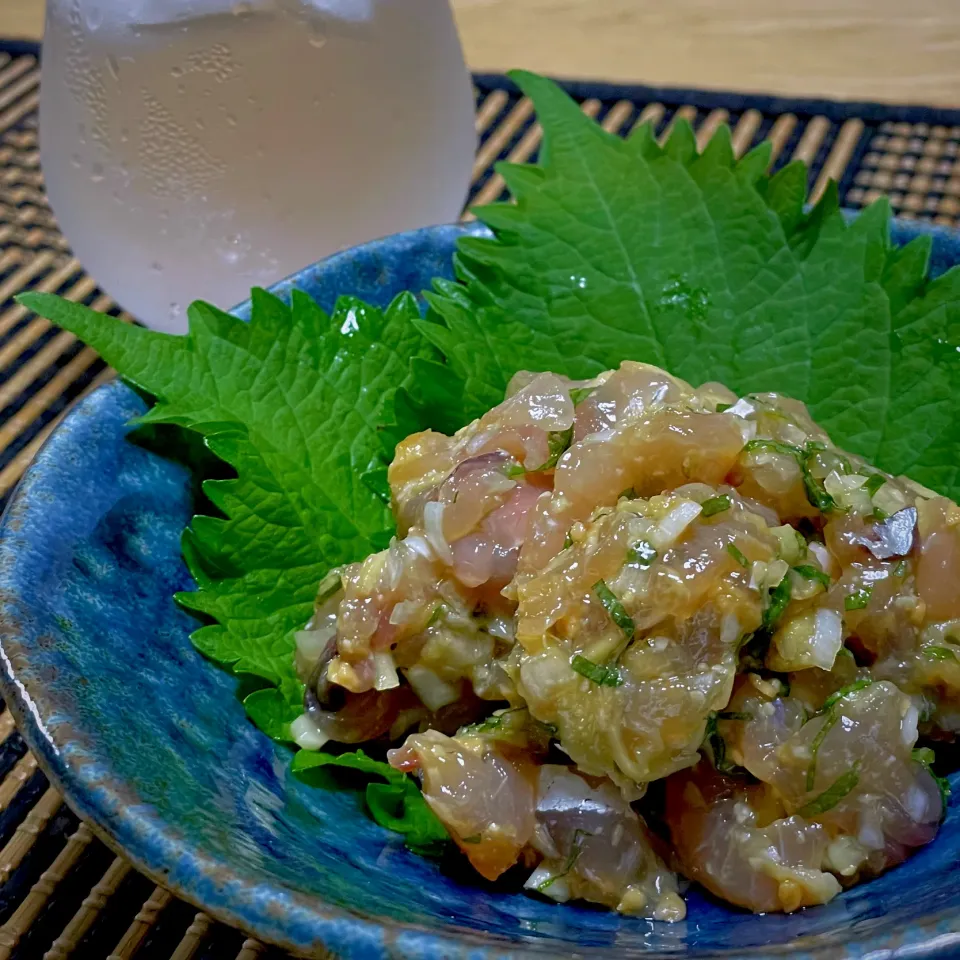 Snapdishの料理写真:飛魚の味噌たたき　熟甘ver.|パパ氏さん