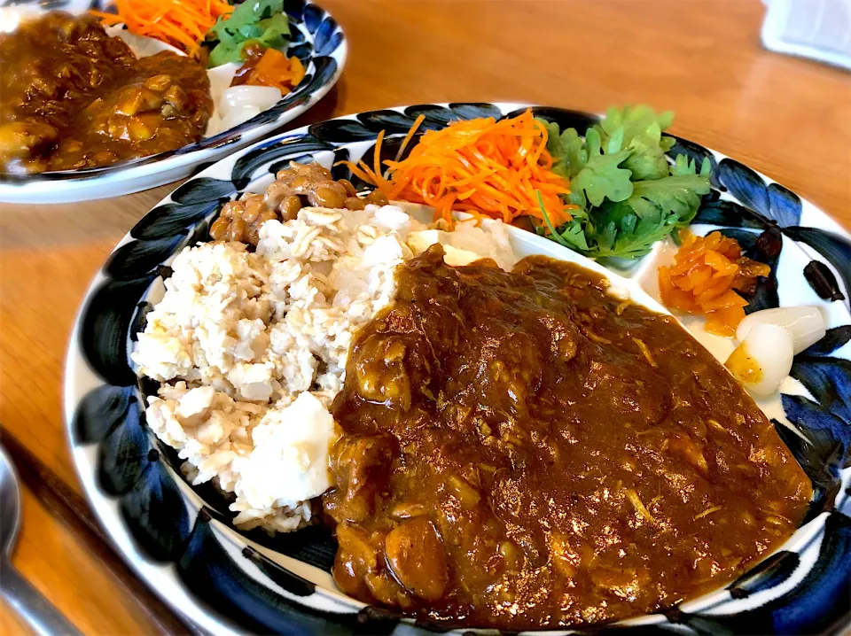 ランチはチキンのスパイスカレー|じゅんさんさん