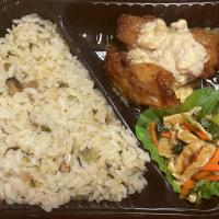 鶏タルタルと高菜ご飯
