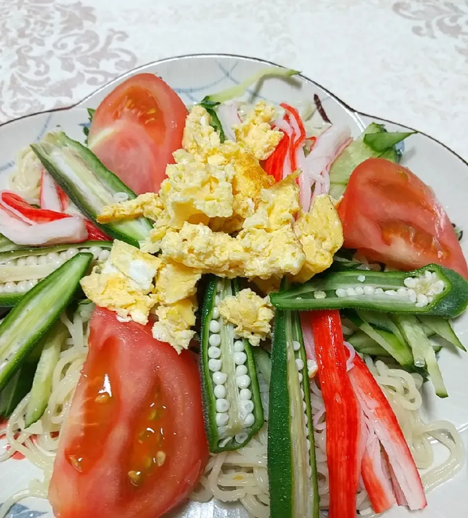 ☆今日の晩ごはん☆  残り物で冷麺|hamamaさん