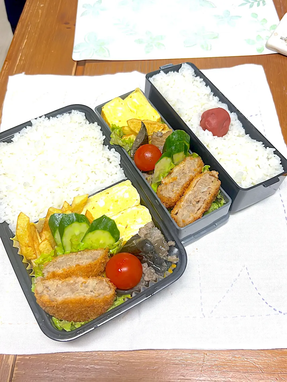 Snapdishの料理写真:6月6日火曜日ミンチカツ弁当|アッキーさん