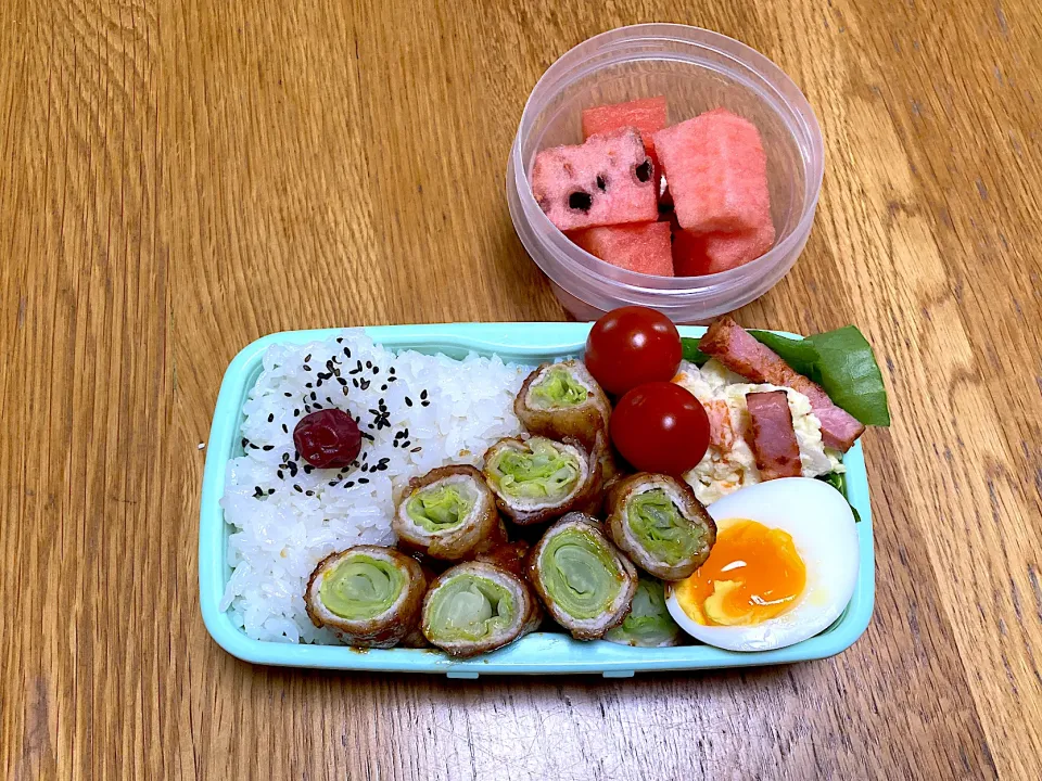 Snapdishの料理写真:6/5豚キャベツ巻き弁当|ゆさん