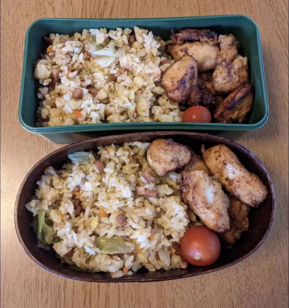 炒飯と唐揚げ弁当|こうさん