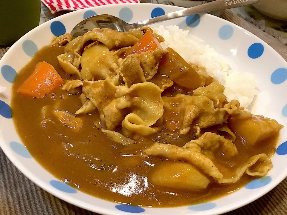 Snapdishの料理写真:豚肉のしゃぶしゃぶカレー🍛😋|アライさんさん