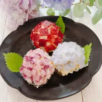 Snapdishの料理写真:紫陽花ポテトサラダ|ふわくまさん